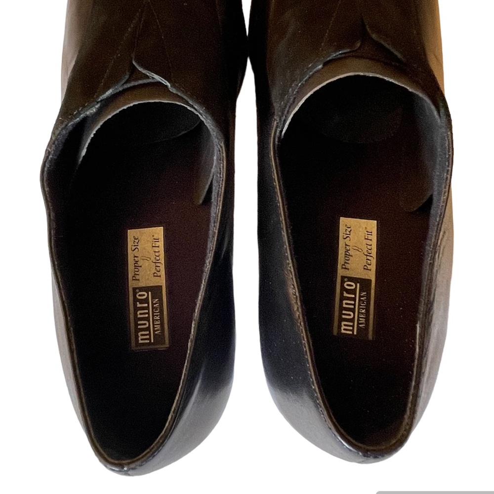New Munro Solano Black Kid / Suede Upper Comfortable Dress Shoes Women’s Size 7W - Picture 6 of 15